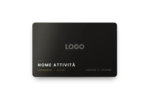 Card TagRecensioni, finitura Grafite